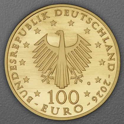 Kehrseite 100€ Goldmünze "Die Judenbuche" 2026