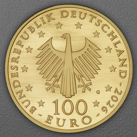 Kehrseite 100€ Goldmünze "Die Judenbuche" 2026