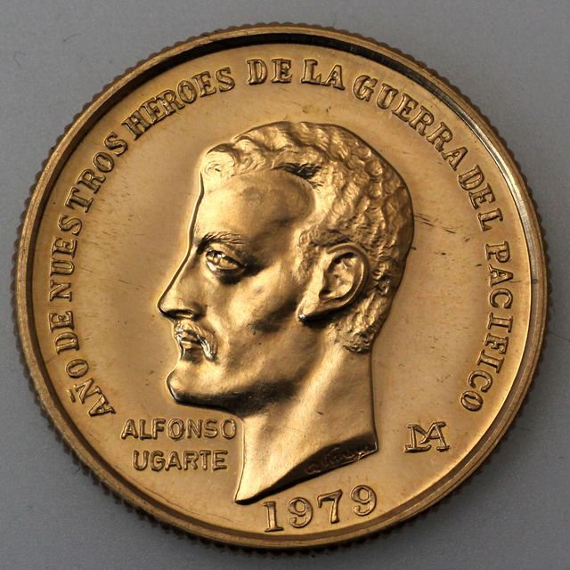 50000 Soles Goldmünze Peru 1979 Alfonso Urgarte
