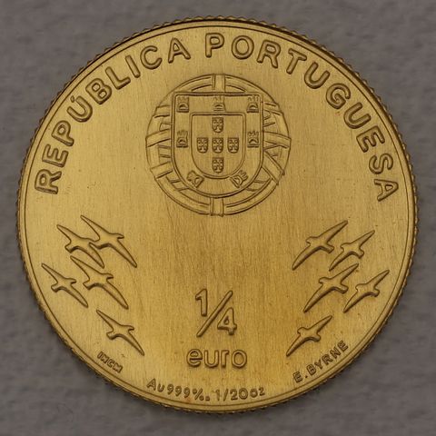 Goldmünze 0,25 Euro Portugal 2014 Fernando Pessoa