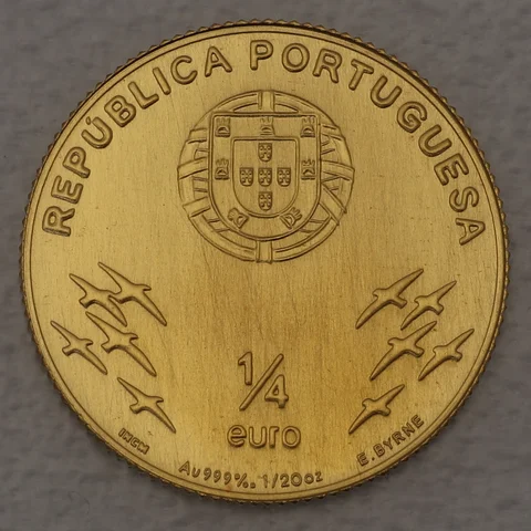 Goldmünze 0,25 Euro Portugal 2014 Fernando Pessoa