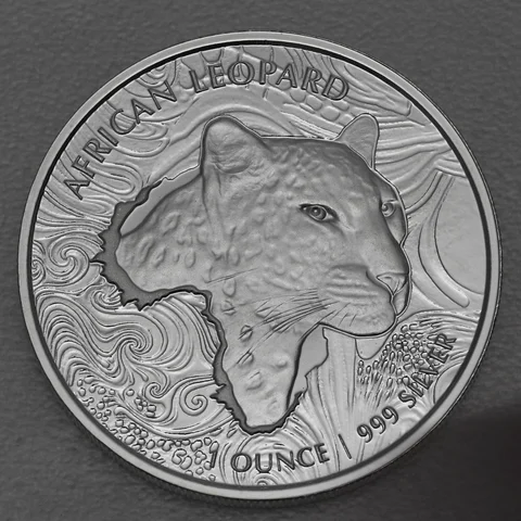 Silbermünze 1oz Ghana African Leopard 2019