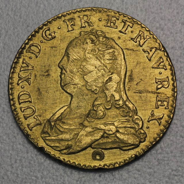1 Louis d&#039;or Goldmünze 1727 Louis XV