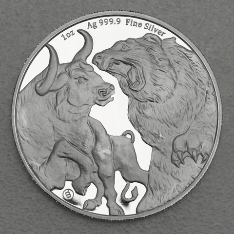 Silbermünze 1oz Tokelau 2022 - Bull & Bear
