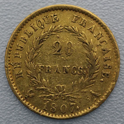 Goldmünze Napoleon I 20 Francs