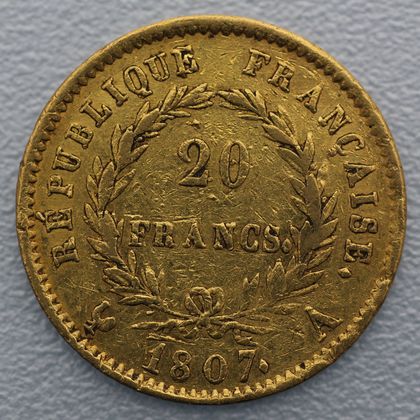 Goldmünze Napoleon I 20 Francs