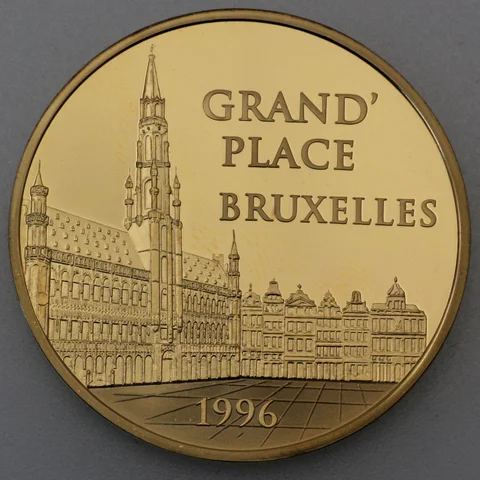 Goldmünze 500 Francs Frankreich 1996 - Grand Place Bruxelles