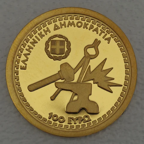 Goldmünze 100 Euro Griechenland 2024 Götter des Olymp - Hephaistos