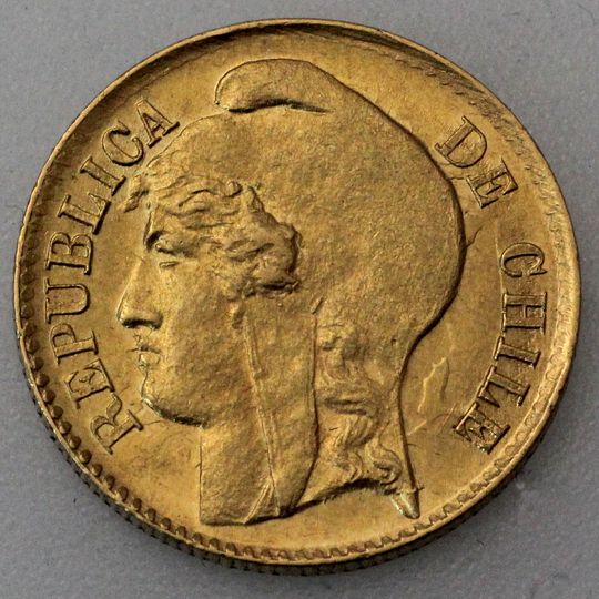 5 Pesos Goldmünze Chile