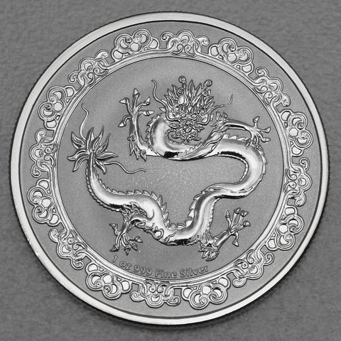 Silbermünze 1oz Niue Celestial Animals 2019 - Green Dragon