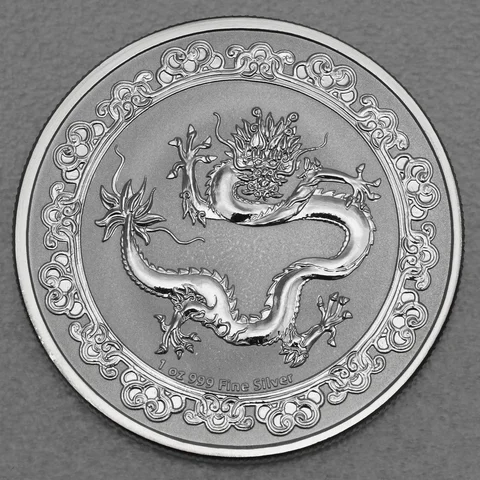 Silbermünze 1oz Niue Celestial Animals 2019 - Green Dragon