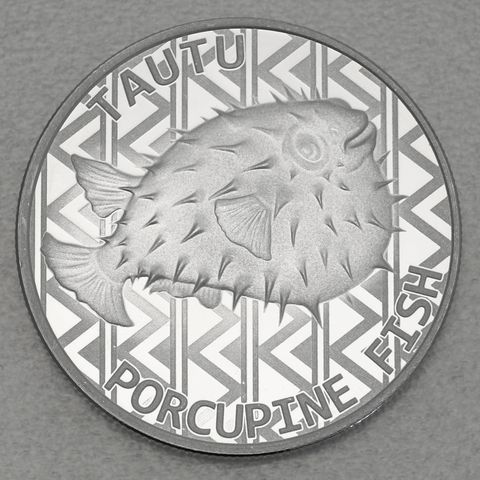 Silbermünze 1oz Territory of Tokelau 2021 - Tautu / Porcupine Fish (Steinbeißer)