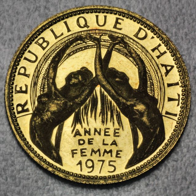 200 Gourdes Goldmünze Haiti 1975