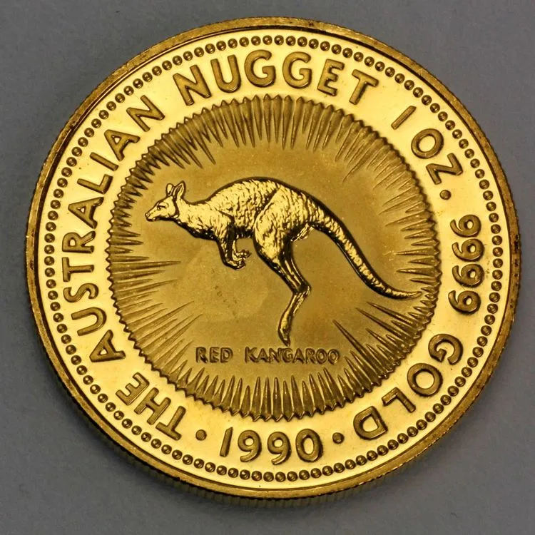 Australien Nugget / Känguru Goldmünze 1990