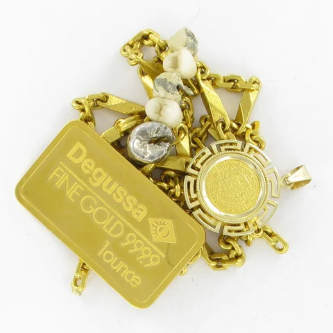 Altgold - Goldbarren, Schmuck, Zahngold