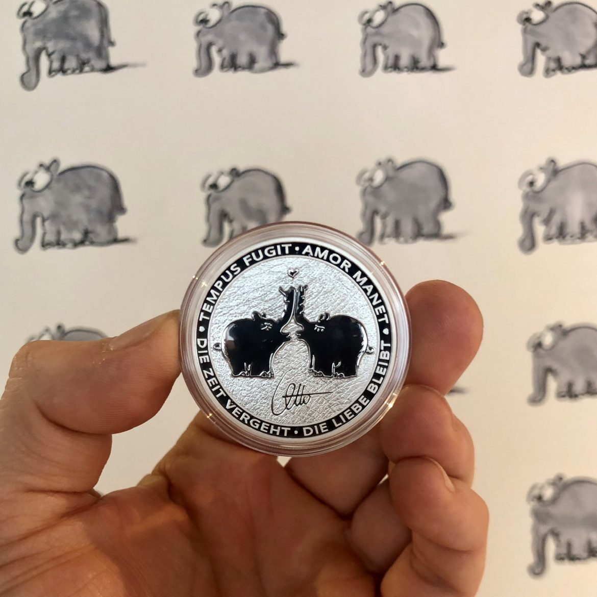 Ottifantenmotiv der Tuvalu 1oz Silbermünze