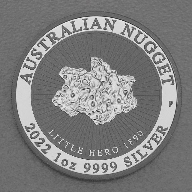 1oz Australian-Nugget Silber 2022 - Little Hero