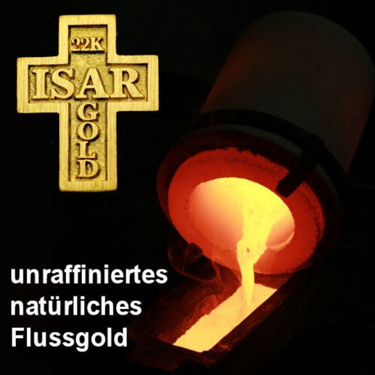 Natürliches Waschgold aus der Isar