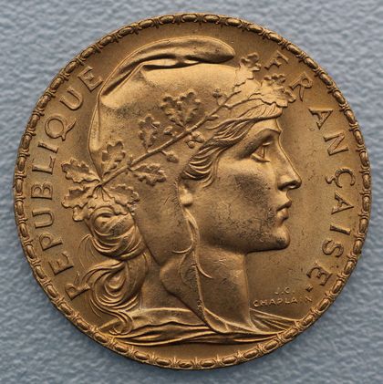 Goldmünze Marianne Coq 20 Francs