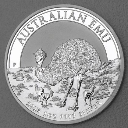 1oz Silbermünze "Australian Emu" 2023, Motivseite