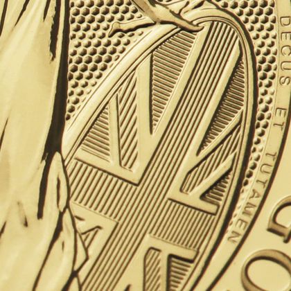 1oz Goldmünze Britannia 2023, Sicherheitsmerkmal Schild