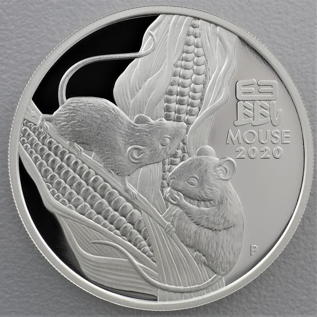 Lunar III Silbermünze 1oz Maus Polierte Platte