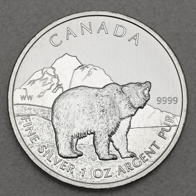 Silbermünze 1oz Canadian Wildlife 2011 Grizzly