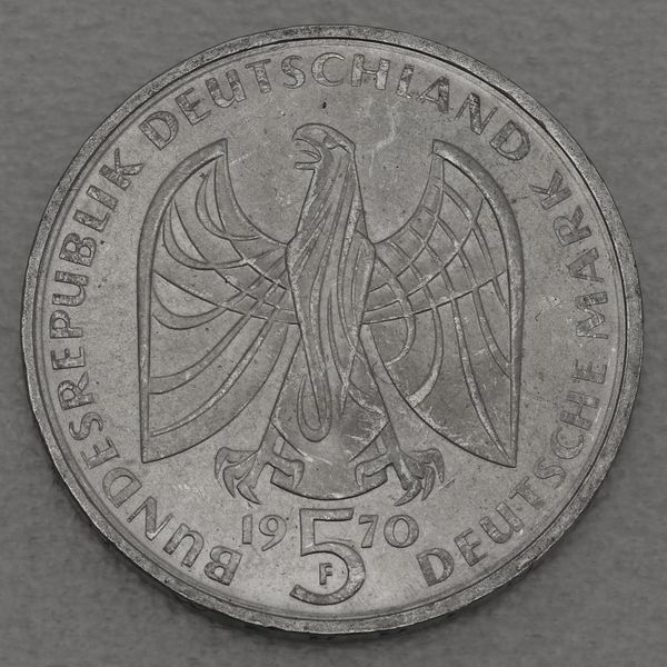 Silbermünze BRD 5 DM 1970