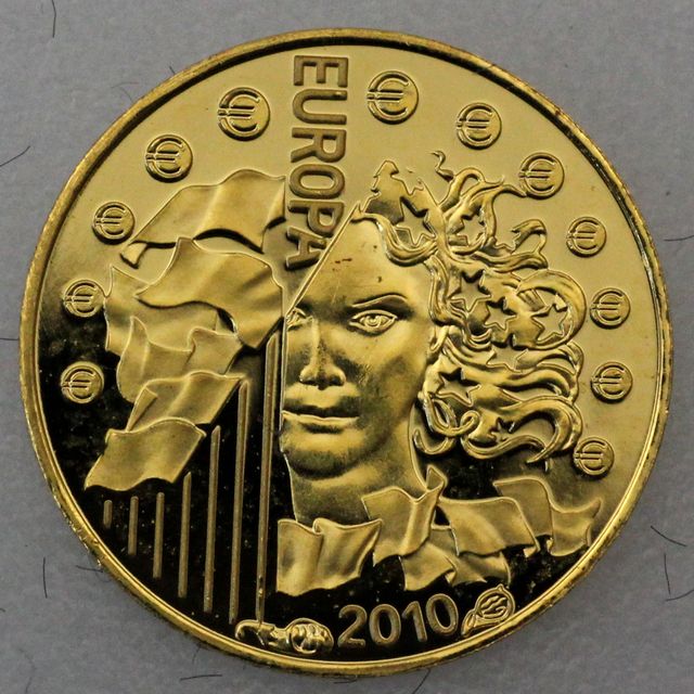 5 Euro Goldmünze Frankreich 2010 - 1100 Jahre Abtei Cluny