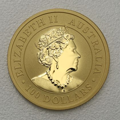 Australian Kangaroo, 1oz Goldmünze mit Queen Elizabeth II