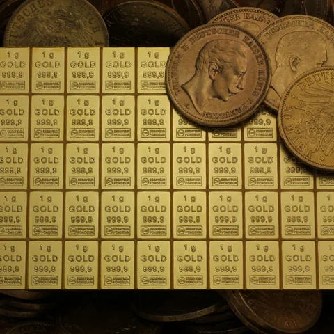 Goldmünzen / Goldtafel