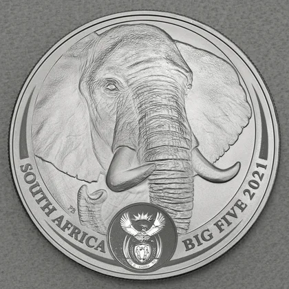 Silbermünze 1oz Big Five II - 2021 Elefant