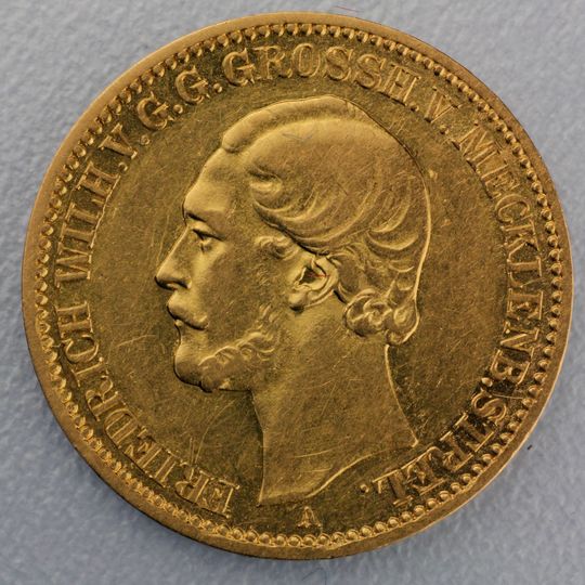 10 Reichsmark Goldmünze Friedrich Wilhelm - Mecklenburg-Strelitz