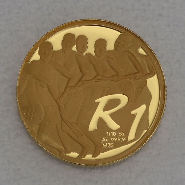 Goldmünze 1/10oz Afurika Tshipembe 2004 Cultural 1 Rand