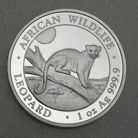 Silbermünze 1oz Somalia Leopard 2021