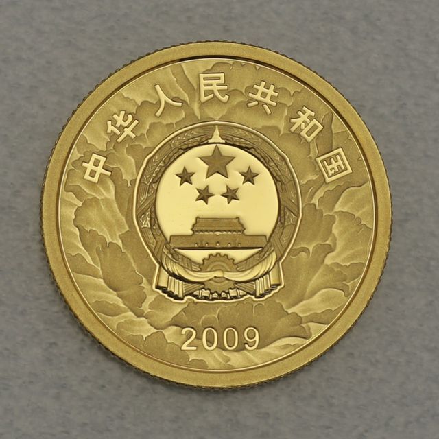 100 Yuan Goldmünze China 2009 Peoples Republic of China 60. Jubiläum  7,77g 999er Gold