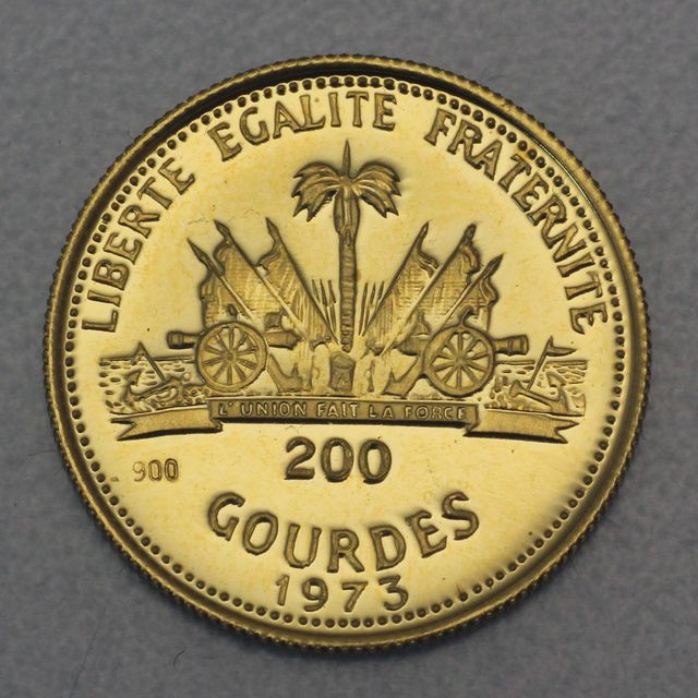 200 Gourdes Goldmünze Haiti 1973