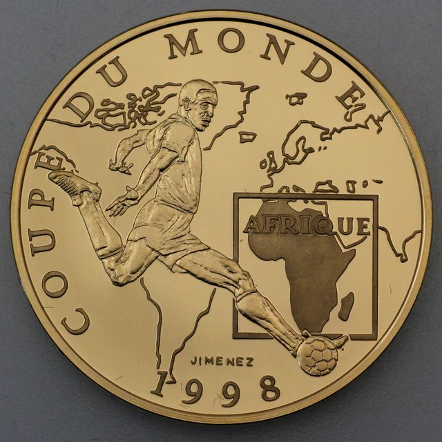 100 Francs Goldmünze 1997 Coupe Du Monde