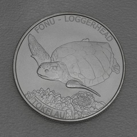 Silbermünze 1oz Territory of Tokelau 2019 - Fonu / Loggerhead (Karettschildkröte)
