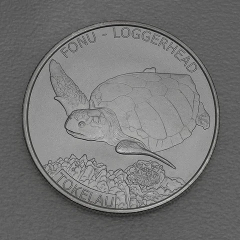 Silbermünze 1oz Territory of Tokelau 2019 - Fonu / Loggerhead (Karettschildkröte)