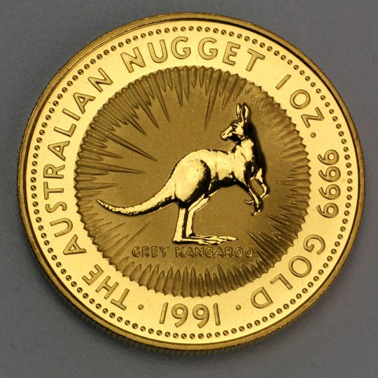 Australien Nugget / Känguru Goldmünze 1991
