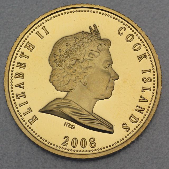 10 Dollar Cook Island Goldmünze 2008