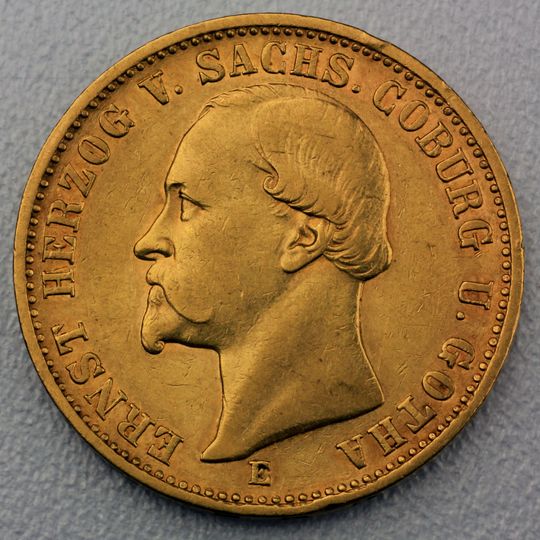 20 Reichsmark Goldmünze Ernst II - Sachsen - Coburg und Gotha