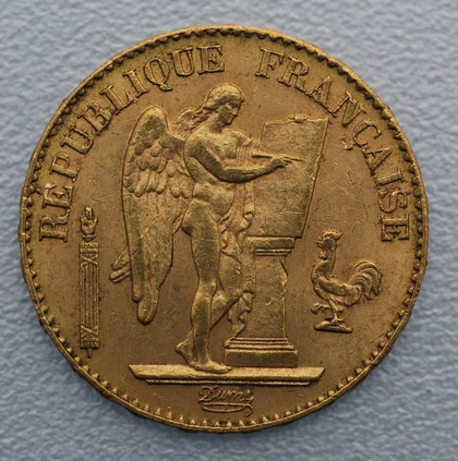 Goldmünze Stehender Engel 20 Francs