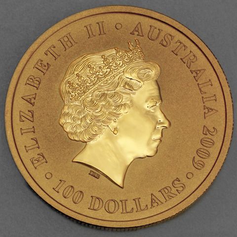 Australian Kangaroo, Goldmünze 2009, Queen Elizabeth II