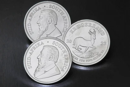 Krügerrand Silbermünzen 2023 mit Milchflecken 