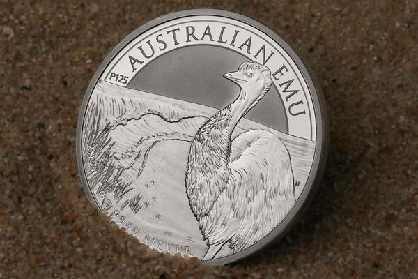 1oz Silbermünze "Australian Emu" 2024, Motivseite