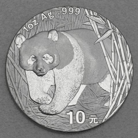 1oz Silbermünze Panda, 2001