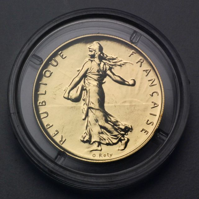 1 Francs Gold Gedenkmünzen