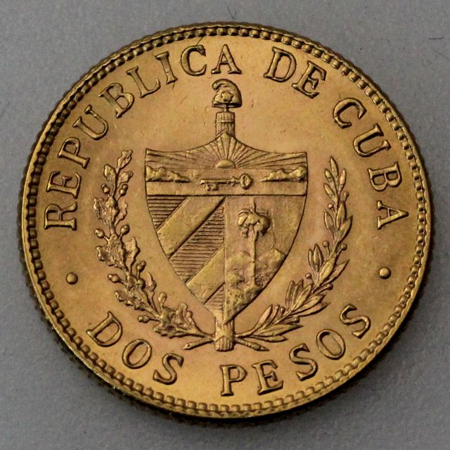 2 Pesos Goldmünze Cuba
